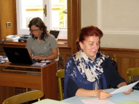 Al centro: Ornella Orlandoni, Direttore degli Istituti Italiani di Cultura. Sullo sfondo Francesca Mometti, dello staff organizzativo del Festival